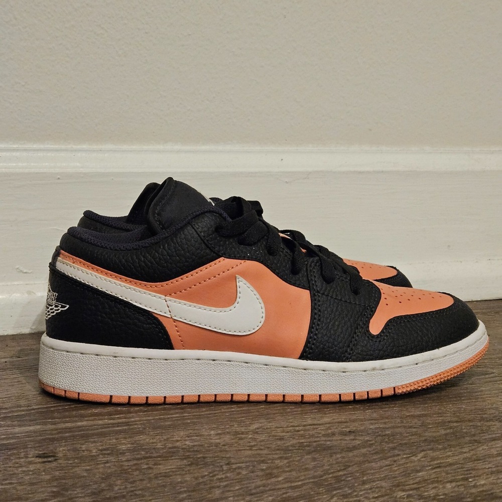 Nike Air Jordan 1 Low GS Pink Quartz Black White 554723-016 Shoes 6.5Y